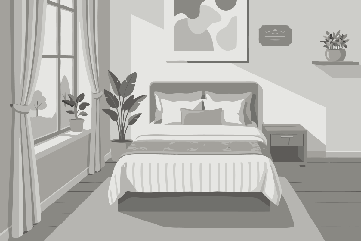 Quarto com Cama de Casal ou 2 de Solteiro e Banheiro Privativo